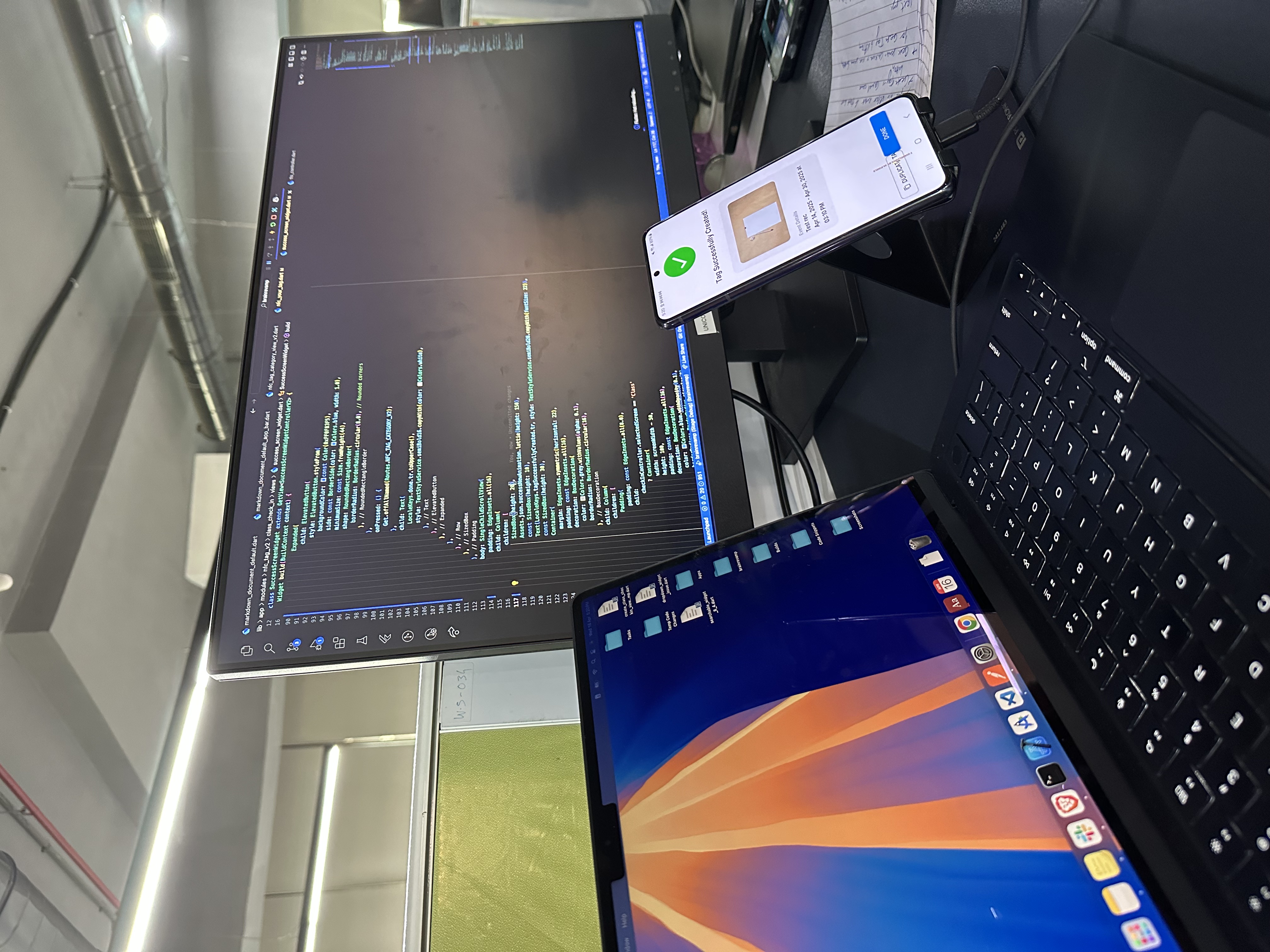 Building and testing the NFC check-in flow on a real device